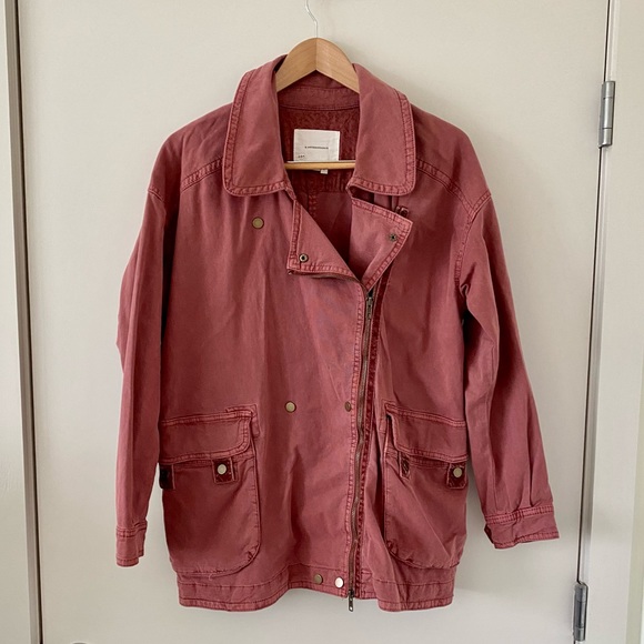 Anthropologie Jackets & Blazers - Anthropologie Pink Moto Jacket